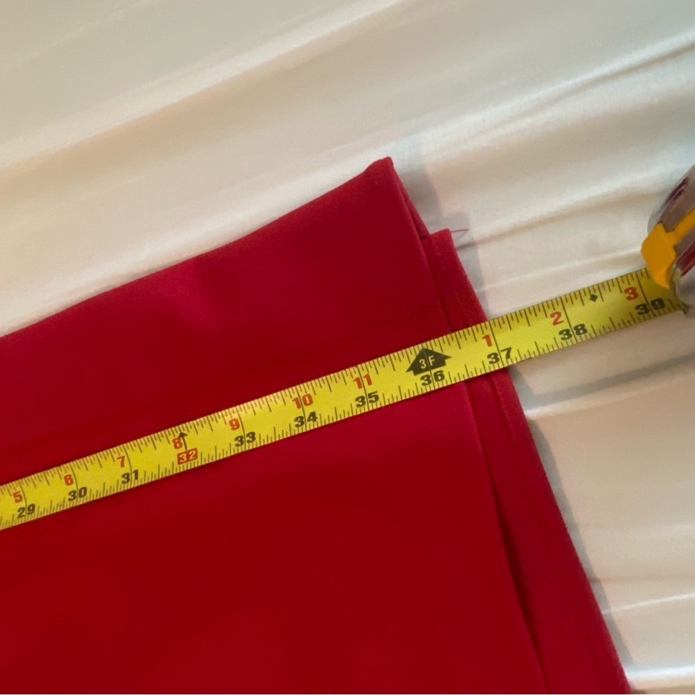 Antonio Melani 12 long bell sleeve red polyester blend stretch sheath dress. - Picture 8 of 8